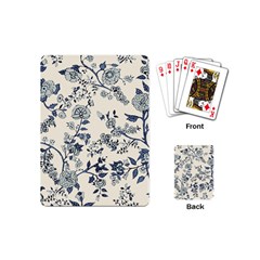 Blue Vintage Background, Blue Roses Patterns Playing Cards Single Design (mini) by nateshop