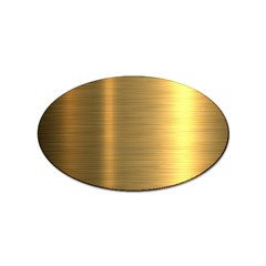 Golden Textures Polished Metal Plate, Metal Textures Sticker (oval) by nateshop