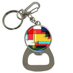 Multicolored Retro Abstraction%2 Bottle Opener Key Chain by nateshop