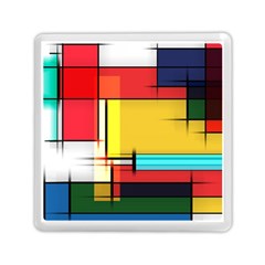Multicolored Retro Abstraction, Lines Retro Background, Multicolored Mosaic Memory Card Reader (square) by nateshop