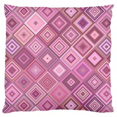 Pink Retro Texture With Rhombus, Retro Backgrounds Large Cushion Case (two Sides) by nateshop