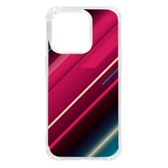 Pink-blue Retro Background, Retro Backgrounds, Lines Iphone 14 Pro Tpu Uv Print Case by nateshop