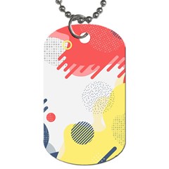 Red White Blue Retro Background, Retro Abstraction, Colored Retro Background Dog Tag (two Sides) by nateshop