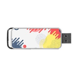 Red White Blue Retro Background, Retro Abstraction, Colored Retro Background Portable Usb Flash (one Side) by nateshop