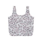 Retro Floral Texture, Beige Floral Retro Background, Vintage Texture Full Print Recycle Bag (S)