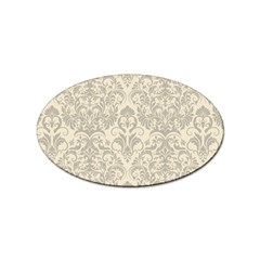 Retro Texture With Ornaments, Vintage Beige Background Sticker (oval) by nateshop