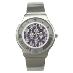 Vintage Texture, Floral Retro Background, Patterns, Stainless Steel Watch by nateshop