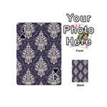 Vintage Texture, Floral Retro Background, Patterns, Playing Cards 54 Designs (Mini) Front - Spade4