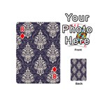 Vintage Texture, Floral Retro Background, Patterns, Playing Cards 54 Designs (Mini) Front - Diamond8