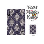 Vintage Texture, Floral Retro Background, Patterns, Playing Cards 54 Designs (Mini) Front - ClubA