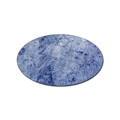 Blue Grunge Texture, Wall Texture, Blue Retro Background Sticker (oval) by nateshop