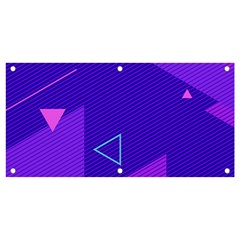 Purple Geometric Abstraction, Purple Neon Background Banner And Sign 4  X 2  by nateshop