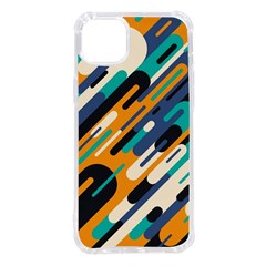 Abstract Rays, Material Design, Colorful Lines, Geometric Iphone 14 Plus Tpu Uv Print Case by nateshop