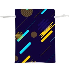 Blue Background Geometric Abstrac Lightweight Drawstring Pouch (xl) by nateshop
