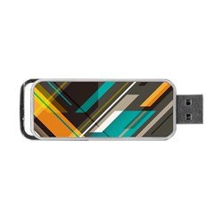 Material Design, Lines, Retro Abstract Art, Geometry Portable Usb Flash (two Sides) by nateshop