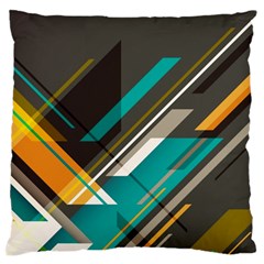 Material Design, Lines, Retro Abstract Art, Geometry Standard Premium Plush Fleece Cushion Case (two Sides) by nateshop