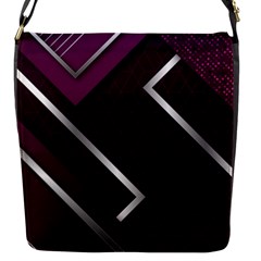 Purple Abstract Background, Luxury Purple Background Flap Closure Messenger Bag (s) by nateshop