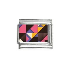 Retro Colorful Background, Geometric Abstraction Italian Charm (9mm) by nateshop