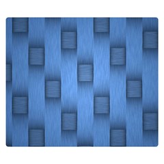 Blue Pattern Texture Two Sides Premium Plush Fleece Blanket (small) by nateshop