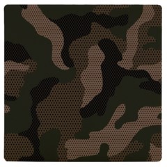 Camo, Abstract, Beige, Black, Brown Military, Mixed, Olive Uv Print Square Tile Coaster  by nateshop