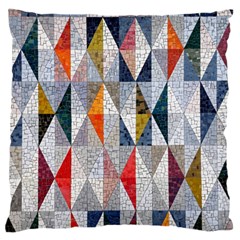 Mosaic, Colorful, Rhombuses, Pattern, Geometry Standard Premium Plush Fleece Cushion Case (two Sides) by nateshop