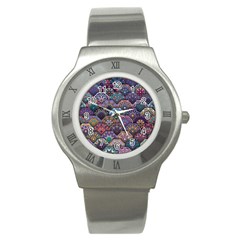 Texture, Pattern, Abstract Stainless Steel Watch by nateshop