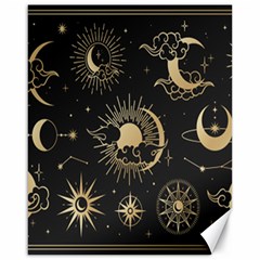 Asian Set With Clouds Moon Sun Stars Vector Collection Oriental Chinese Japanese Korean Style Canvas 16  X 20 