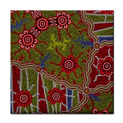 Authentic Aboriginal Art - Connections Face Towel