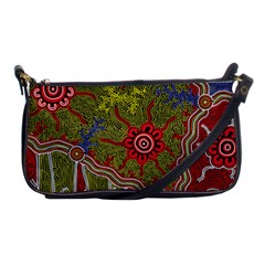 Authentic Aboriginal Art - Connections Shoulder Clutch Bag by hogartharts
