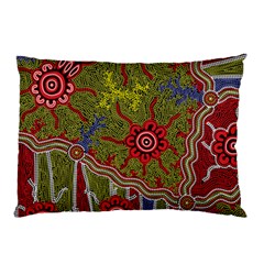 Authentic Aboriginal Art - Connections Pillow Case (two Sides)