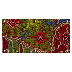 Authentic Aboriginal Art - Connections Banner And Sign 6  X 3  by hogartharts