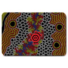 Authentic Aboriginal Art - Gathering Large Doormat
