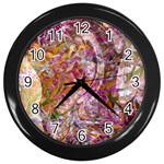 Abstract pink blend Wall Clock (Black)