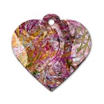 Abstract pink blend Dog Tag Heart (One Side)