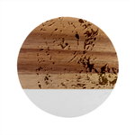 Abstract pink blend Marble Wood Coaster (Round)