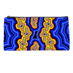 Authentic Aboriginal Art - Emu Dreaming Pencil Case by hogartharts