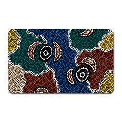 Authentic Aboriginal Art - Riverside Dreaming Magnet (rectangular) by hogartharts