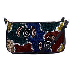 Authentic Aboriginal Art - Riverside Dreaming Shoulder Clutch Bag by hogartharts
