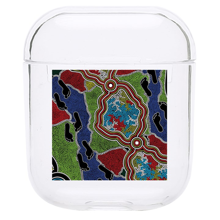 Authentic Aboriginal Art - Walking the Land Hard PC AirPods 1/2 Case