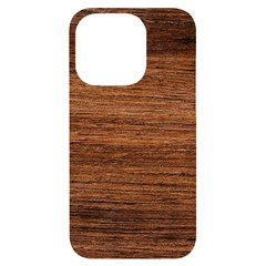 Brown Wooden Texture Iphone 14 Pro Black Uv Print Case by nateshop