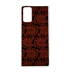 Brown Floral Pattern Floral Greek Ornaments Samsung Galaxy Note 20 Tpu Uv Case