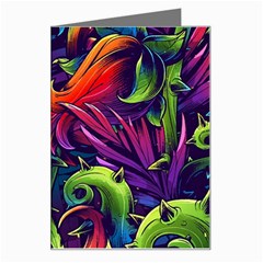 Colorful Floral Patterns, Abstract Floral Background Greeting Card by nateshop