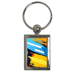 Colorful Paint Strokes Key Chain (rectangle) by nateshop