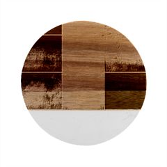 Colorful Squares, Abstract, Art, Background Marble Wood Coaster (round) by nateshop