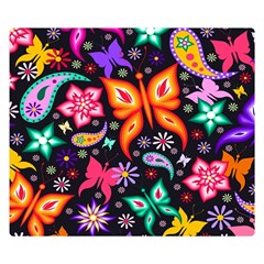 Floral Butterflies Premium Plush Fleece Blanket (small) by nateshop