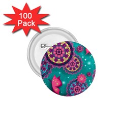 Floral Pattern, Abstract, Colorful, Flow 1 75  Buttons (100 Pack)  by nateshop