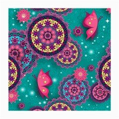 Floral Pattern, Abstract, Colorful, Flow Medium Glasses Cloth