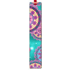 Floral Pattern, Abstract, Colorful, Flow Large Book Marks by nateshop