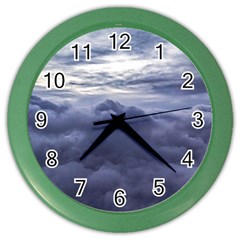 Majestic Clouds Landscape Color Wall Clock by dflcprintsclothing