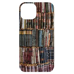 Pile Of Books Photo Of Assorted Book Lot Backyard Antique Store Iphone 14 Black Uv Print Case by Bedest